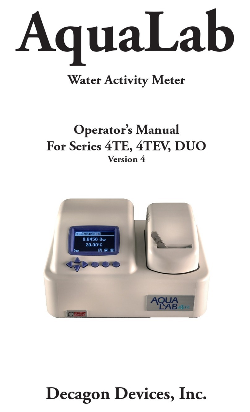 Decagon Devices AquaLab 4TE Operator's manual