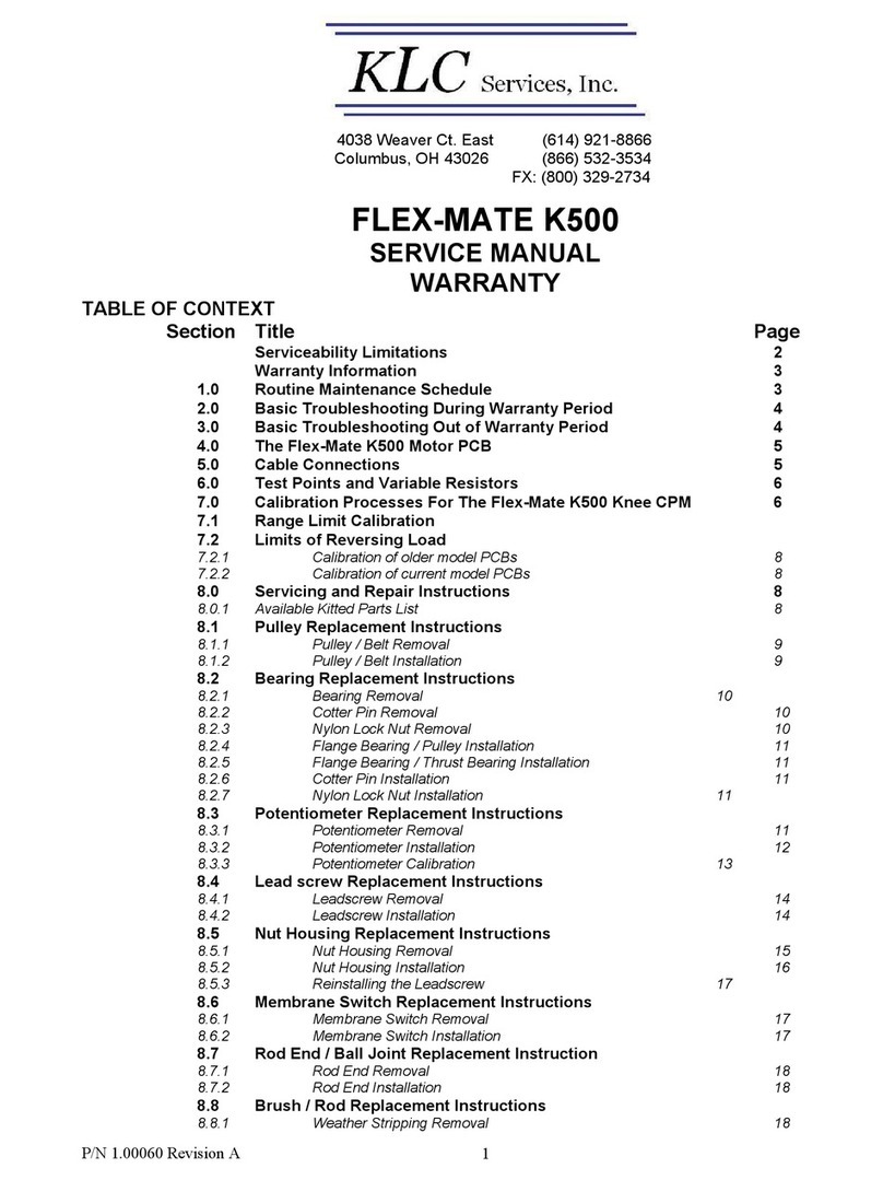 KLC FLEX-MATE K500 Service manual