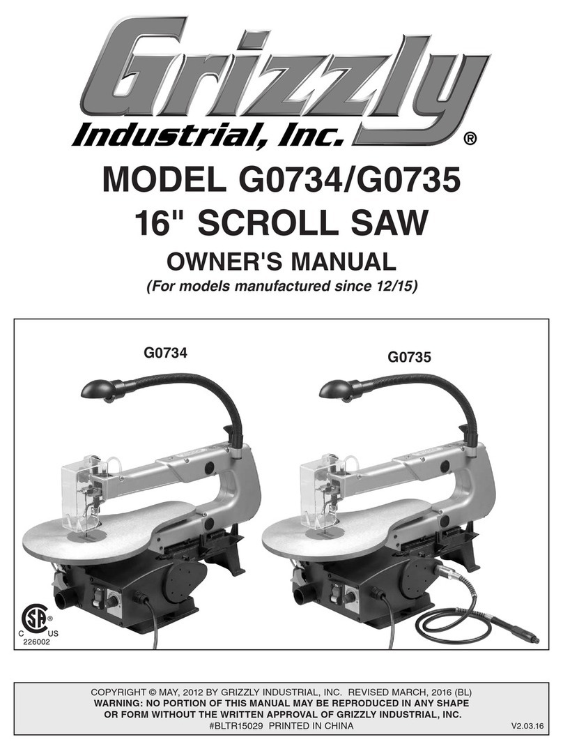 Grizzly G0734 owner's manual