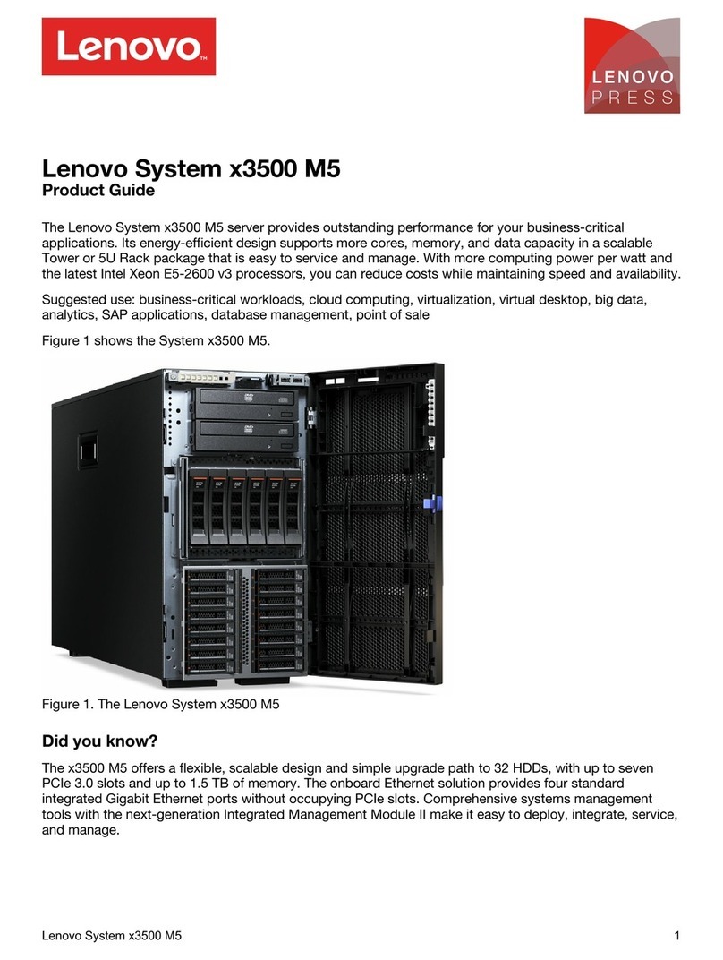Lenovo System x3500 M5 Type 5464 Product guide