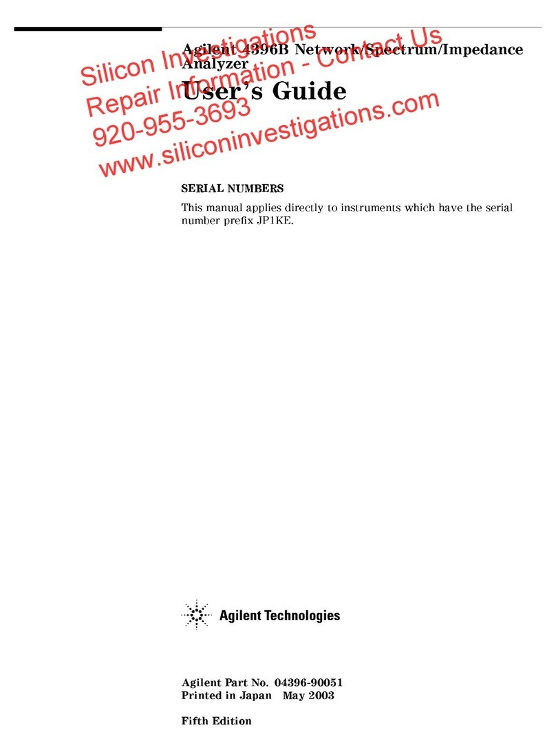 Agilent Technologies Agilent 4396B User manual