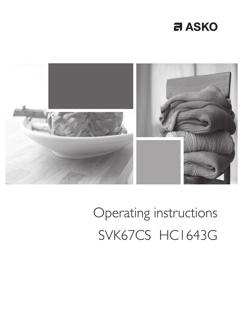Asko SVK67CS HCI643G User manual Asko SVK67CS HCI643G User manual