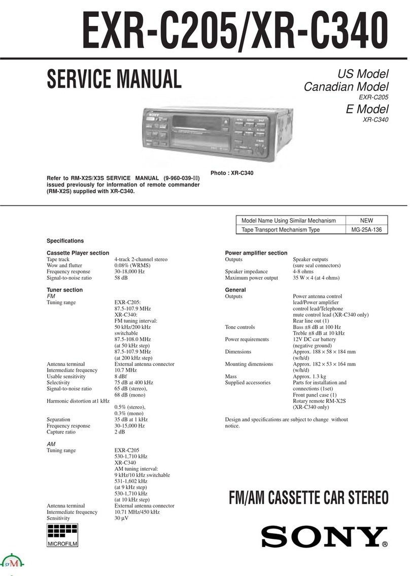 Sony XR-C340 User manual