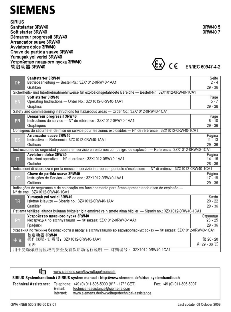 Siemens SIRIUS 3RW40 User manual