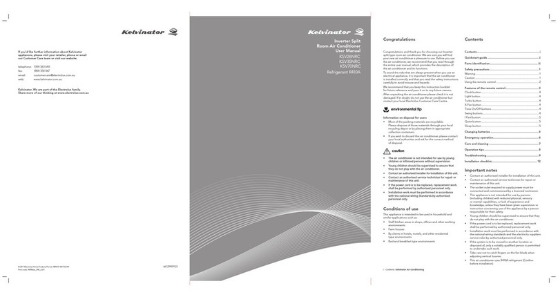Kelvinator KSV35NRC User manual