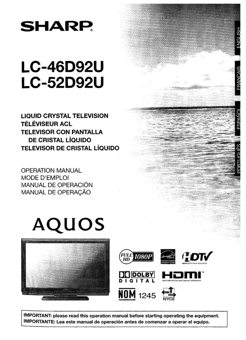 Sharp Aquos LC-46D92U User manual
