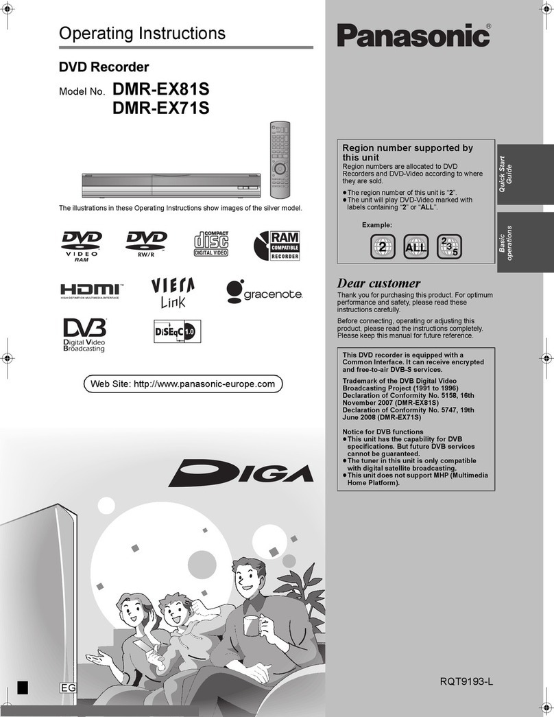 Panasonic DMR-EX71S User manual Panasonic DMR-EX71S User manual