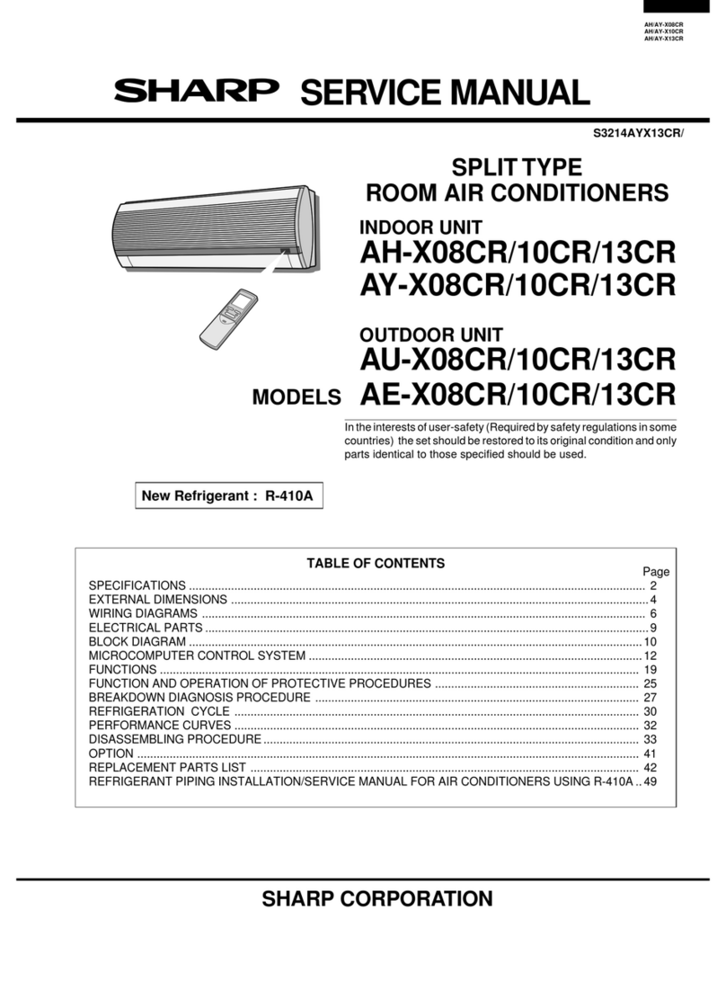 Sharp AU-X08CR User manual