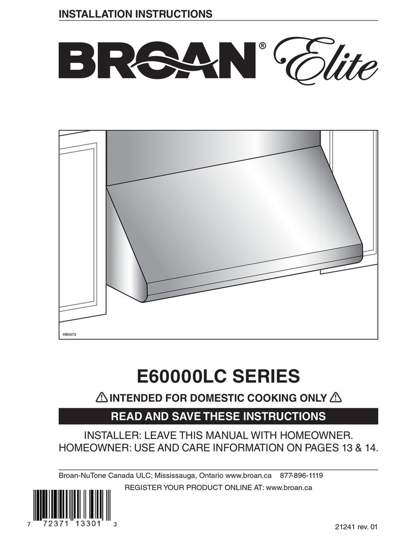 Broan E60000LC SERIES User manual
