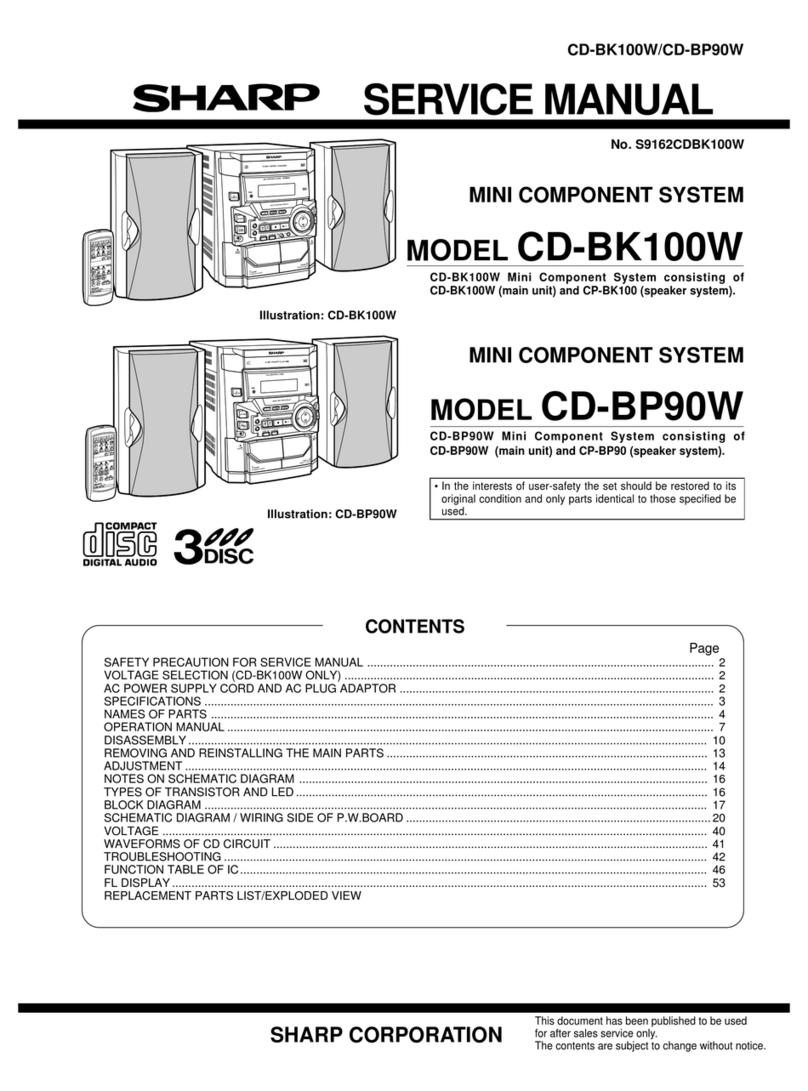 Sharp CD-BP90W User manual