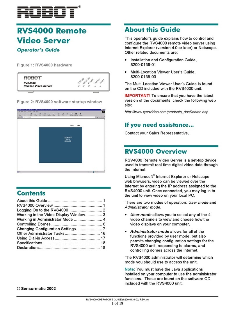 Robot RVS4000 Manual