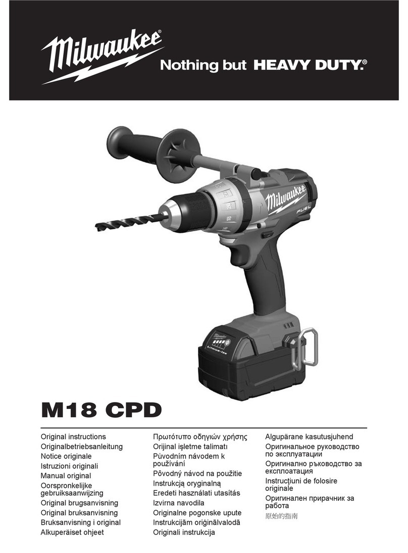 Milwaukee M18 CPD Original instructions