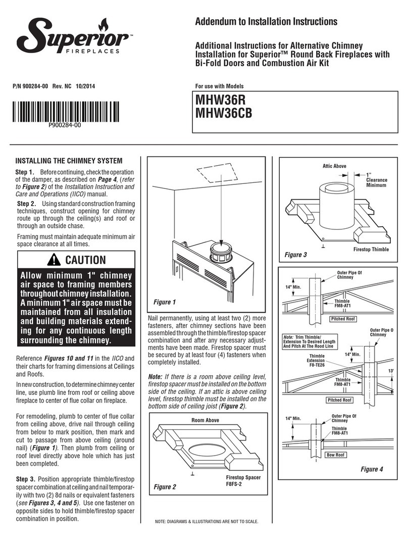 Superior MHW36CB Additional instructions Superior MHW36CB Additional instructions