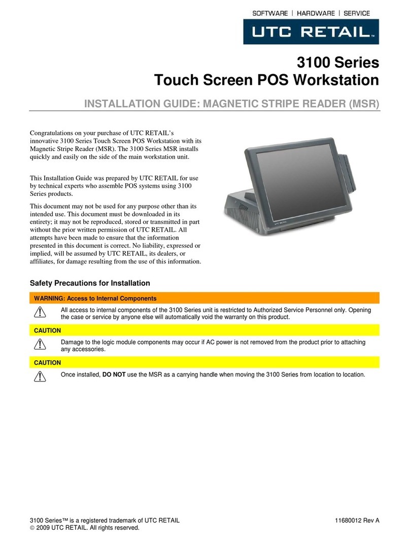 UTC RETAIL 3100 Series Instruction Manual