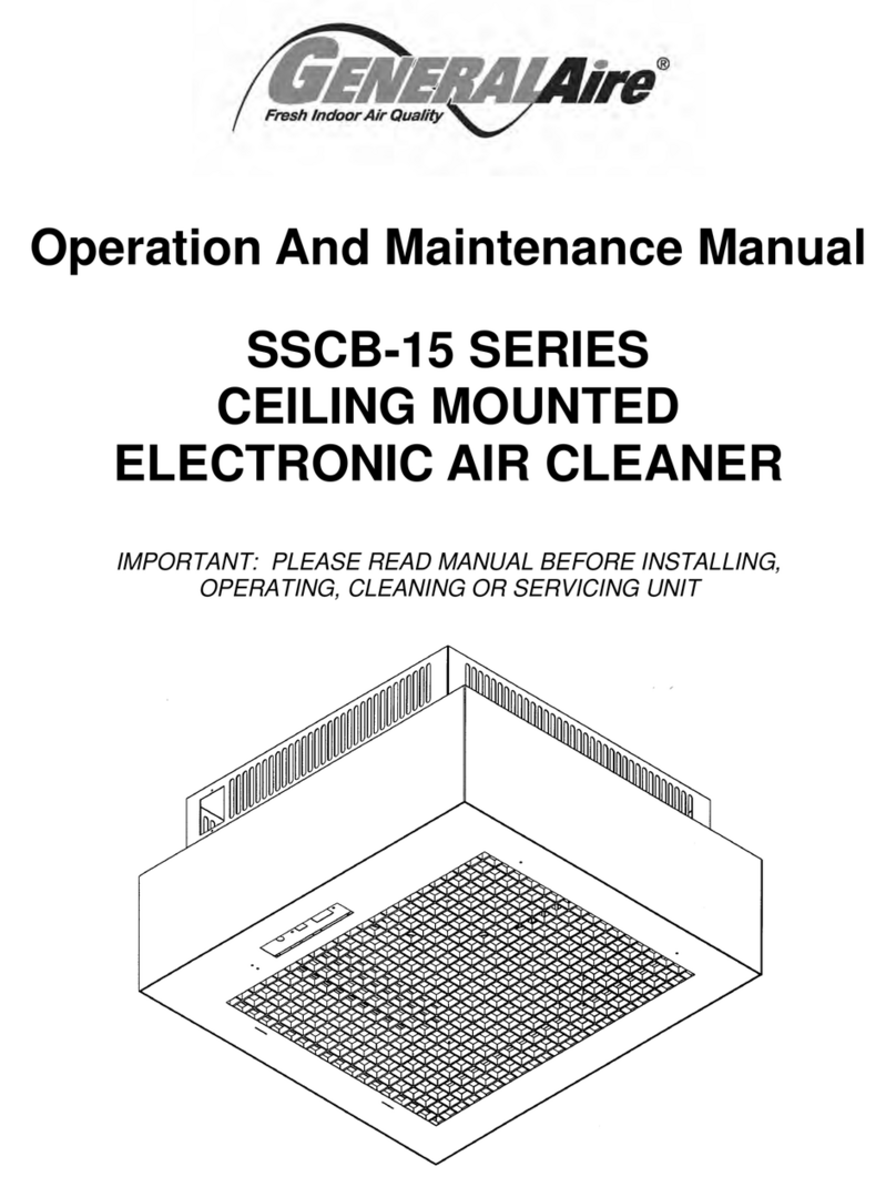 GeneralAire SSCB-15 SERIES Operation and maintenance manual