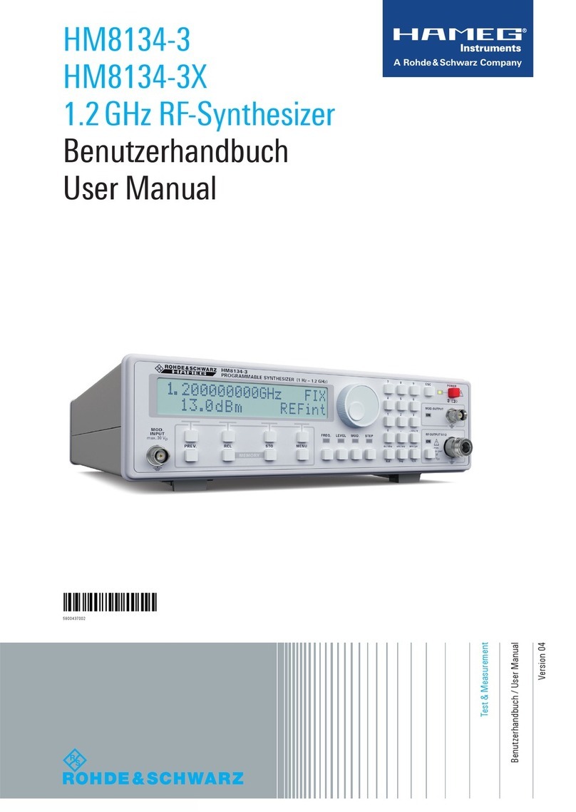 Hameg HM8134-3 User manual