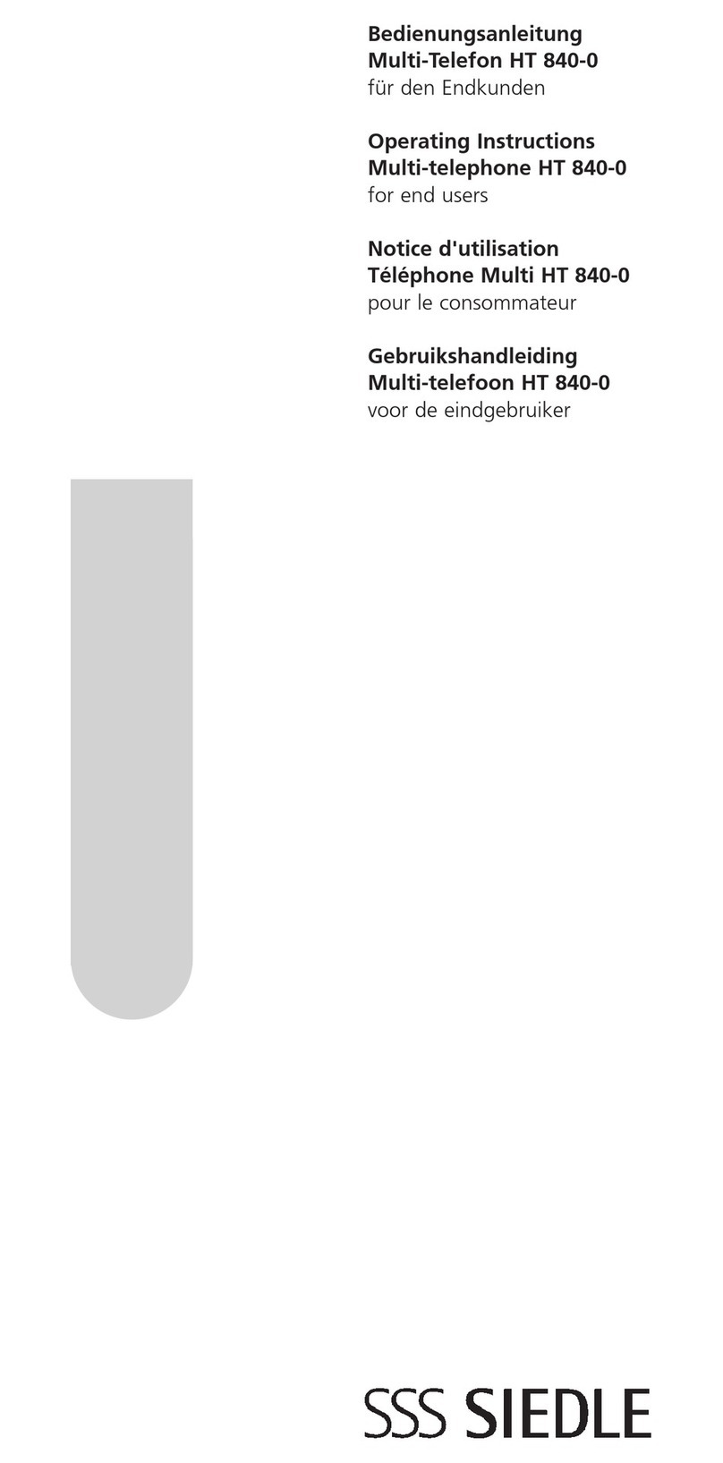 SSS Siedle HT 840-0 User manual