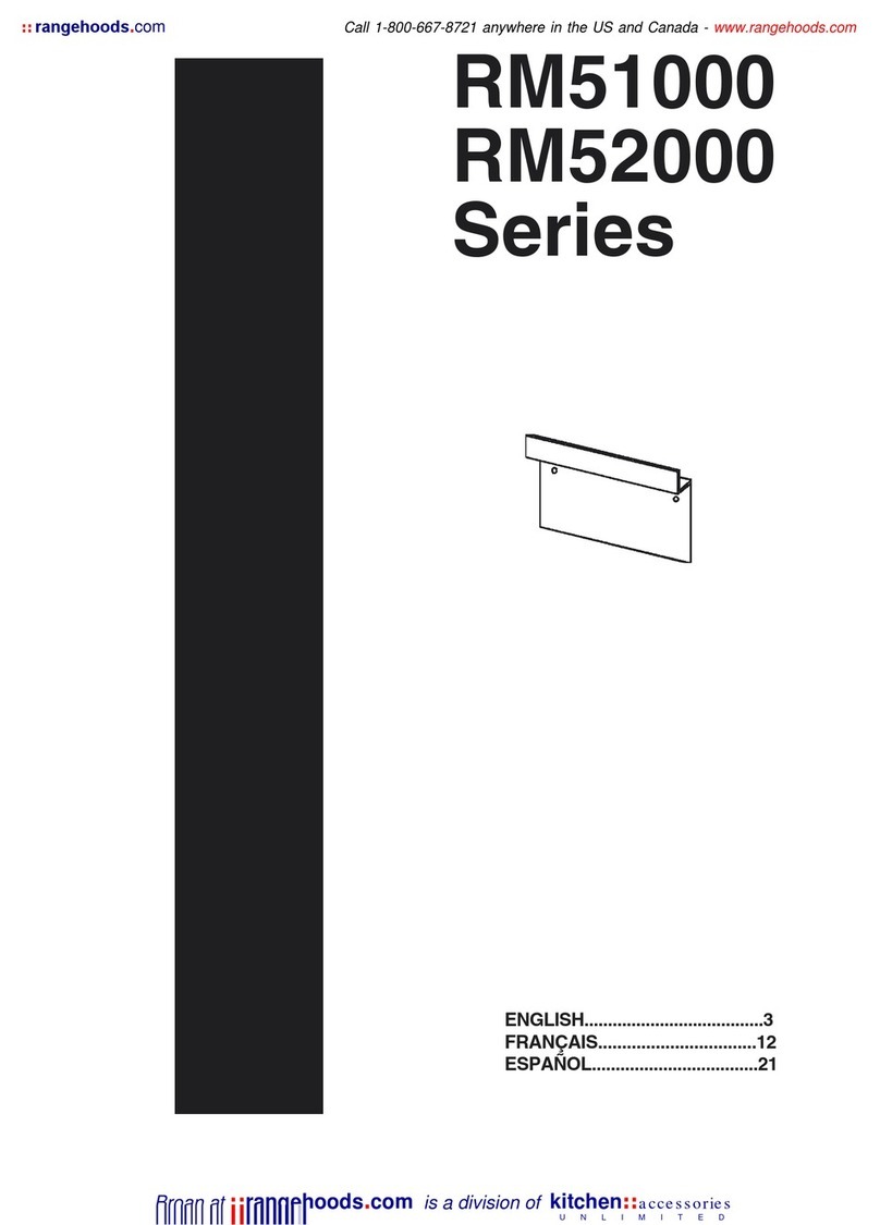 Broan Rangemaster RM51000 Series user manual