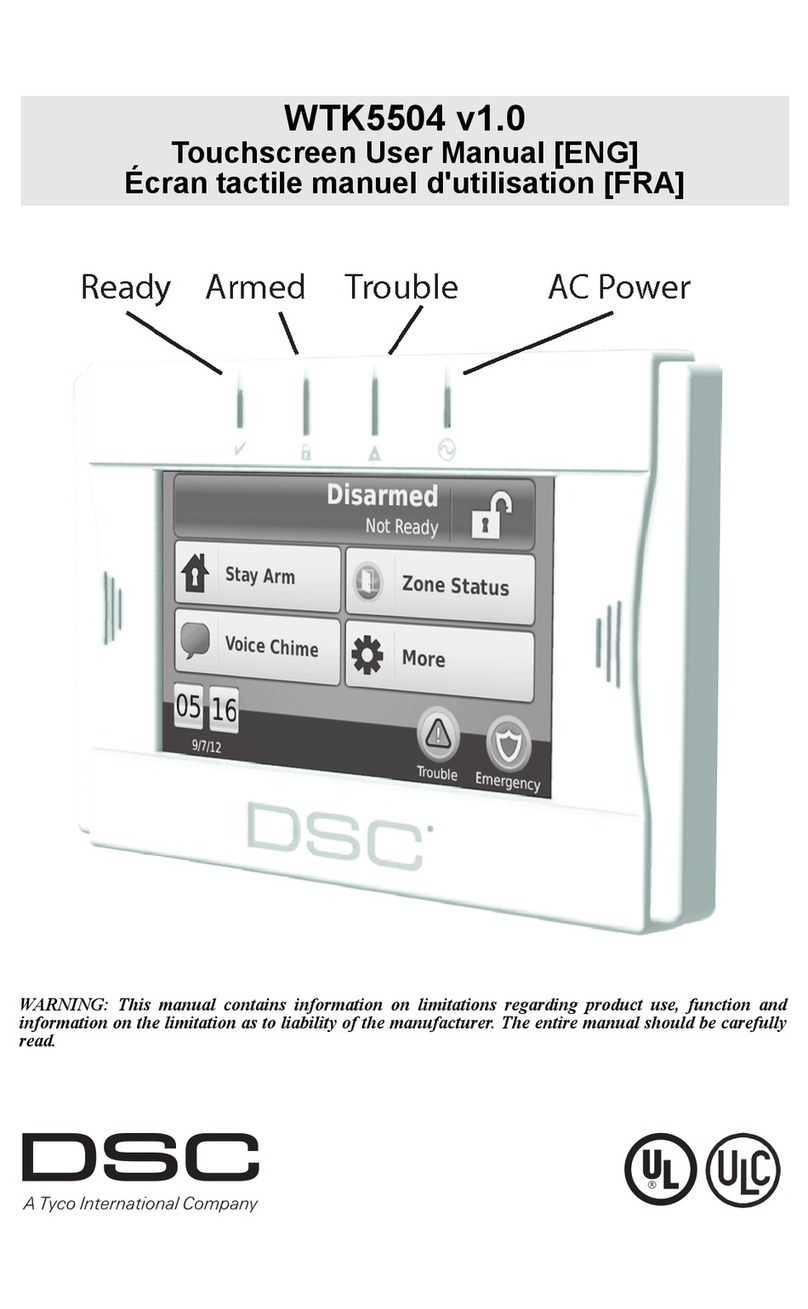 DSC WTK5504 User manual