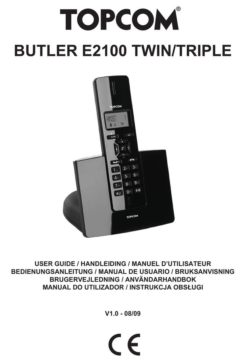 Topcom BUTLER E2100 User manual Topcom BUTLER E2100 User manual