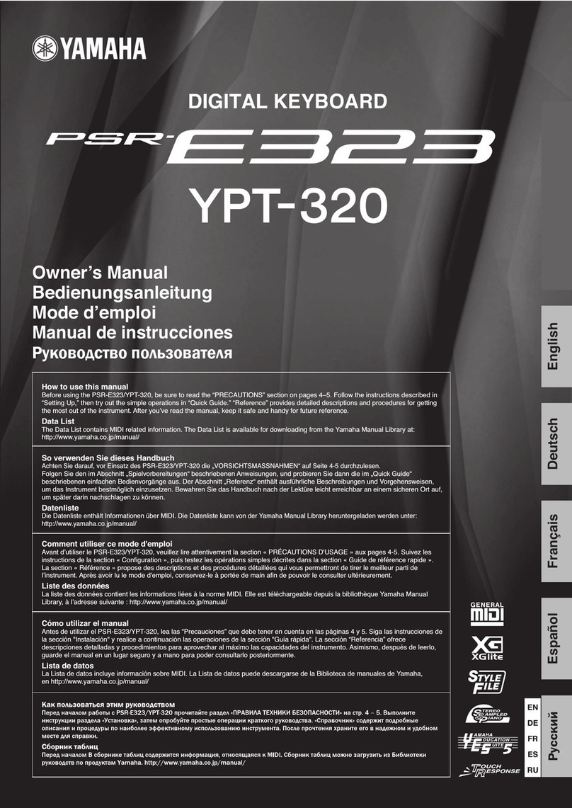 Yamaha YPT-320 User manual