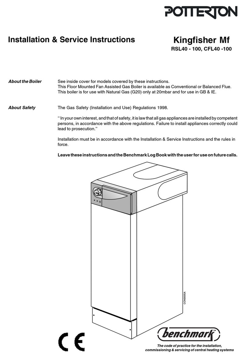Potterton Kingfisher Mf CFL40 - 100 Installation & service instructions