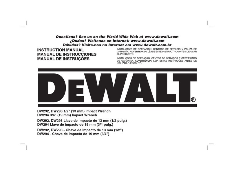 DeWalt DW293 User manual