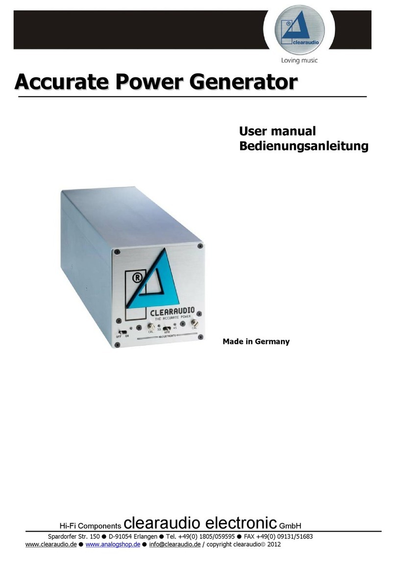 Clearaudio Accurate Power Generator user manual