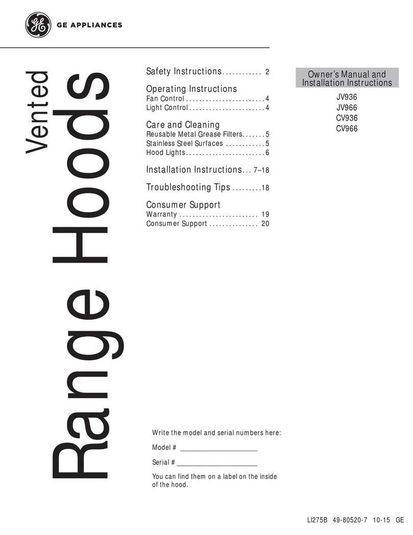 GE Appliances CV966 Owner's manual and installation instructions