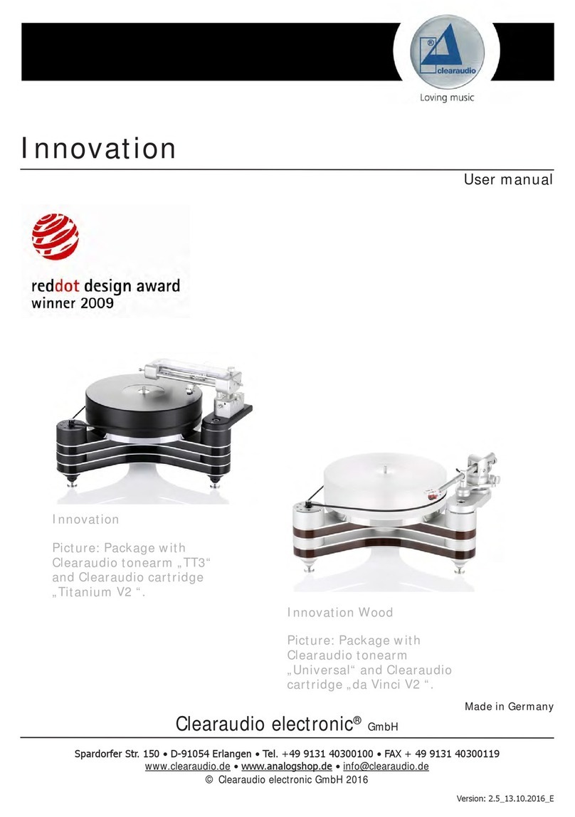 Clearaudio Innovation Wood User manual