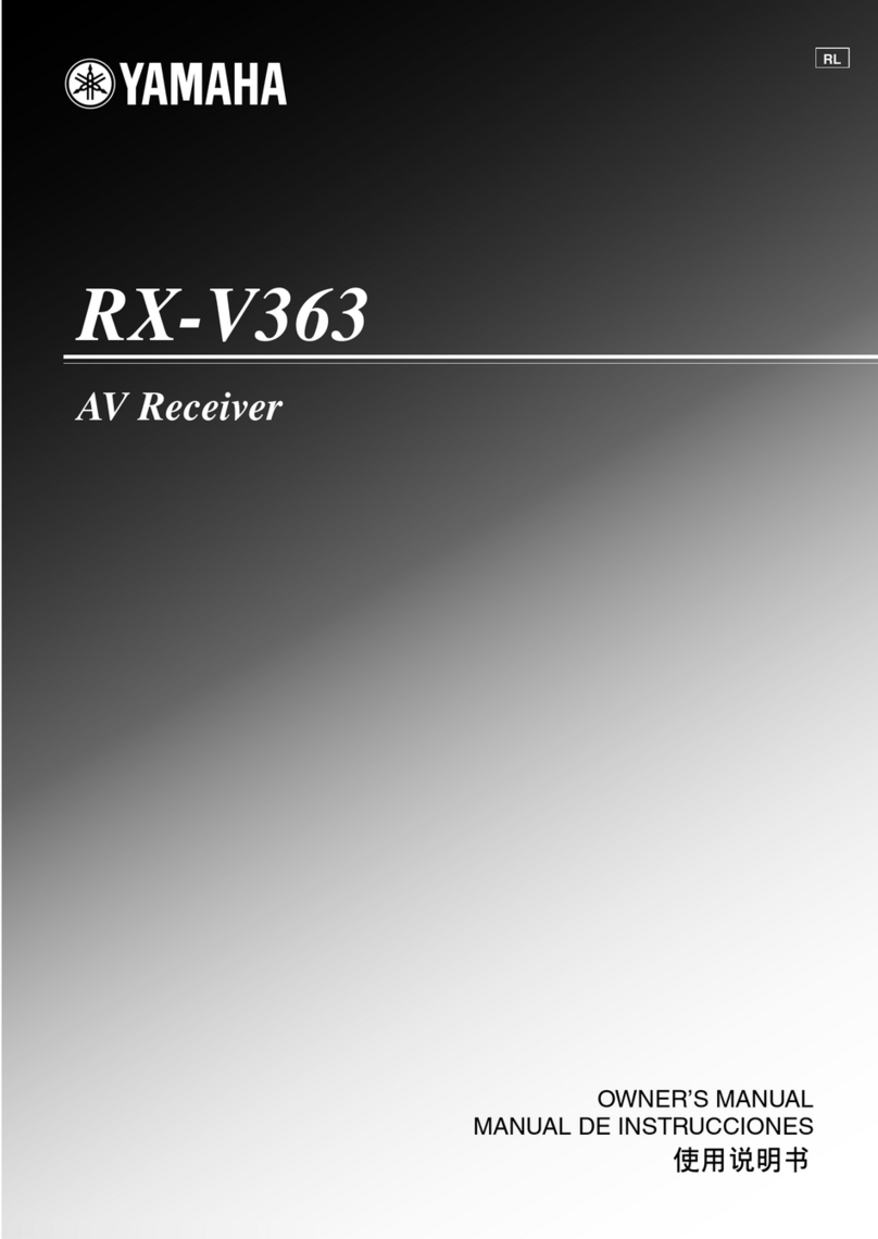 Yamaha RX-V363 - AV Receiver User manual