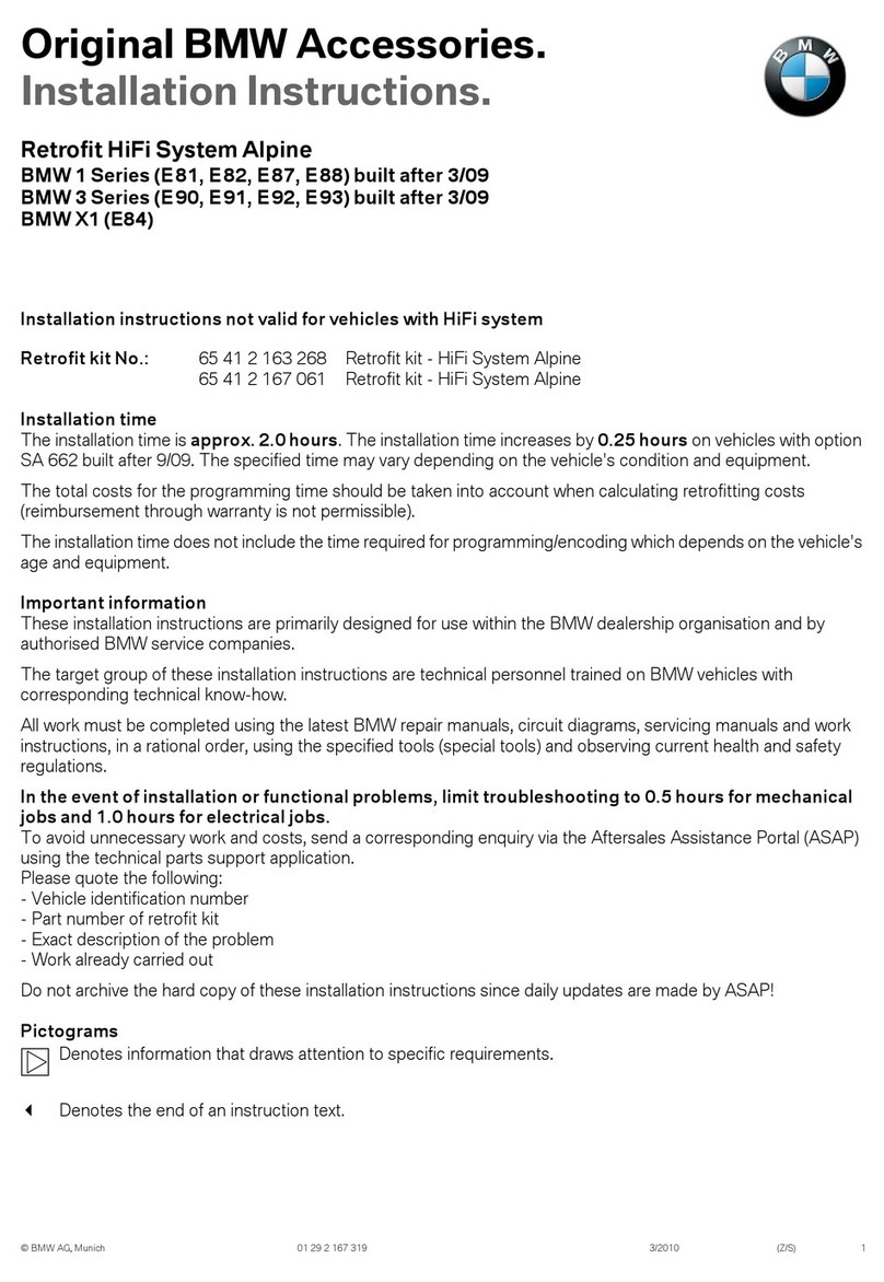 BMW 65 41 2 167 061 installation instructions