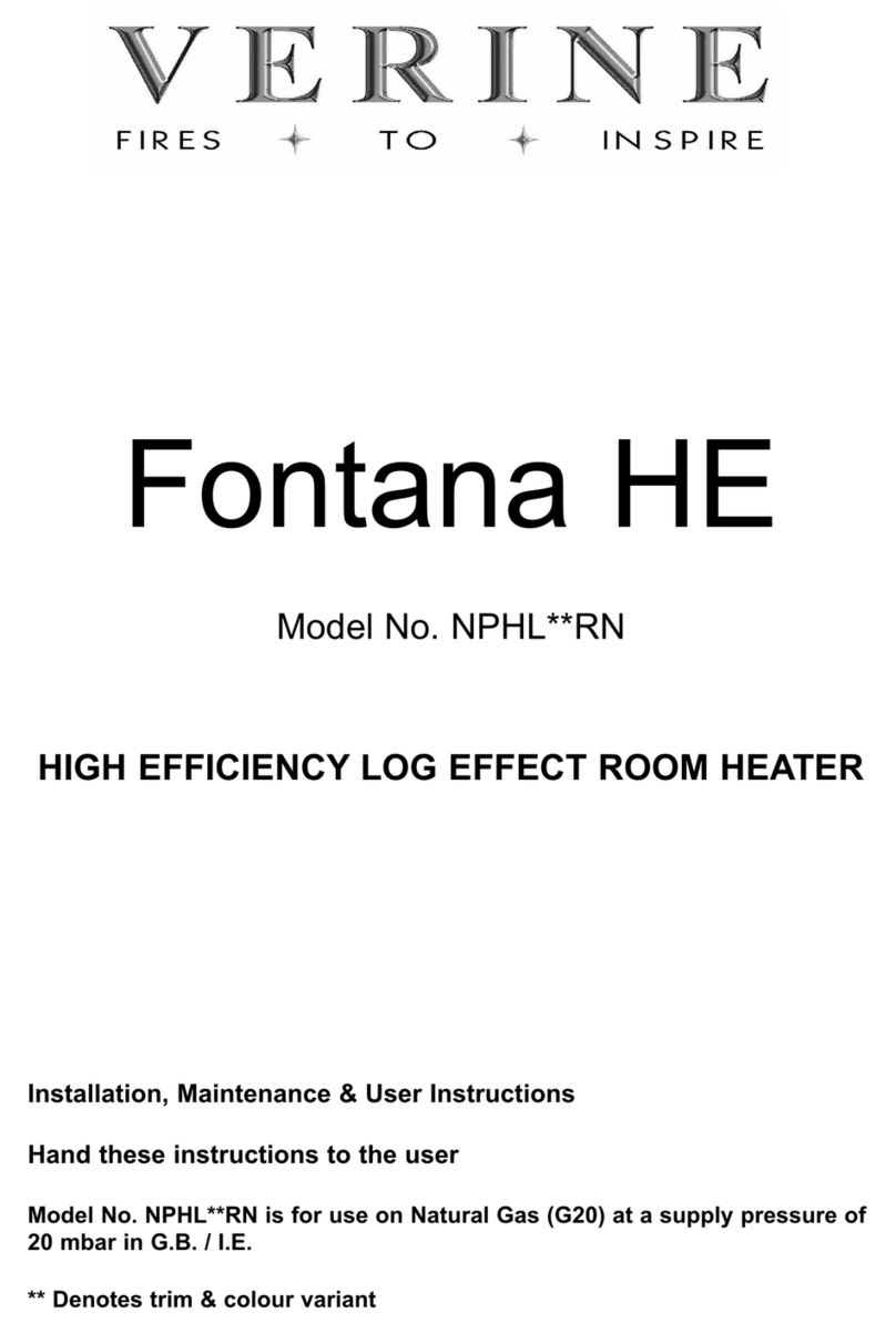 Verine Fontana HE NPHL**RN Installation, maintenance & user instructions Verine Fontana HE NPHL**RN Installation, maintenance & user instructions