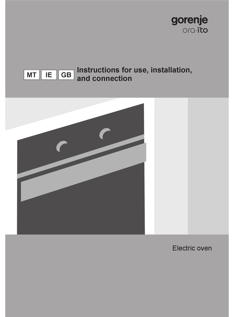 Gorenje ora-ito Instructions for use, installation, and connection Gorenje ora-ito Instructions for use, installation, and connection