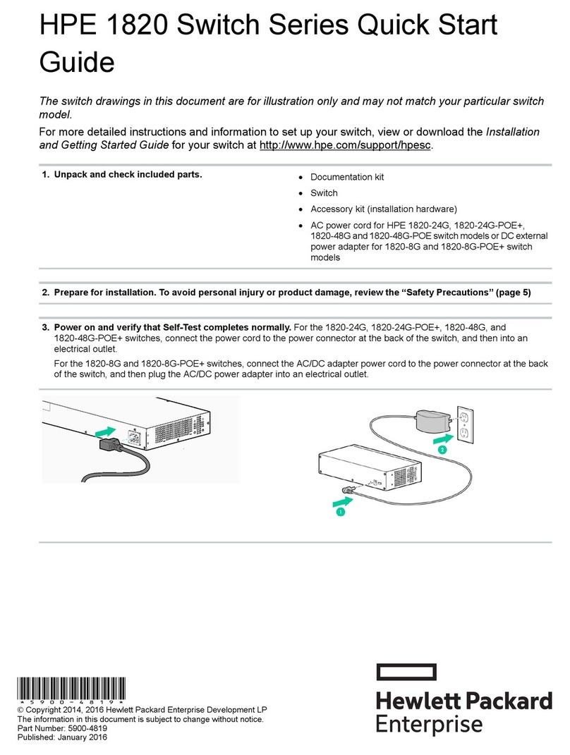 HP HPE 1820 Switch Series User manual