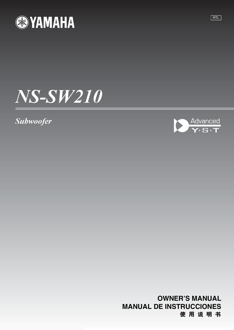 Yamaha NS-SW210 owner's manual