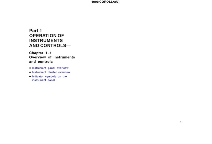 Toyota Corolla 1998 owner's manual