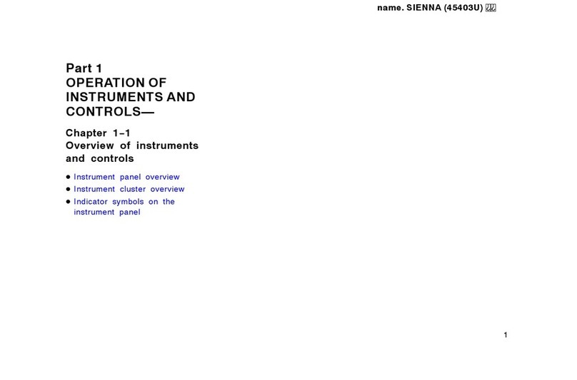 Toyota 1999 Sienna User manual