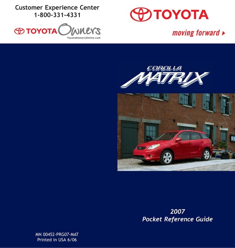 Toyota 2007 Matrix User manual Toyota 2007 Matrix User manual