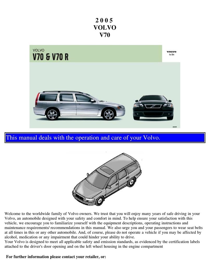 Volvo 2005 V70R User manual Volvo 2005 V70R User manual