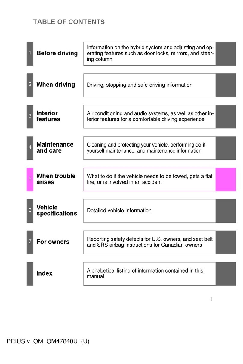 Toyota 2014 Prius V owner's manual