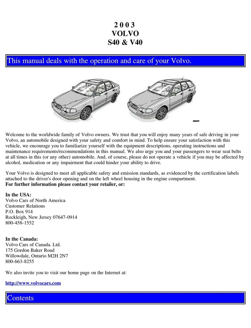 Volvo 2003 V40 User manual