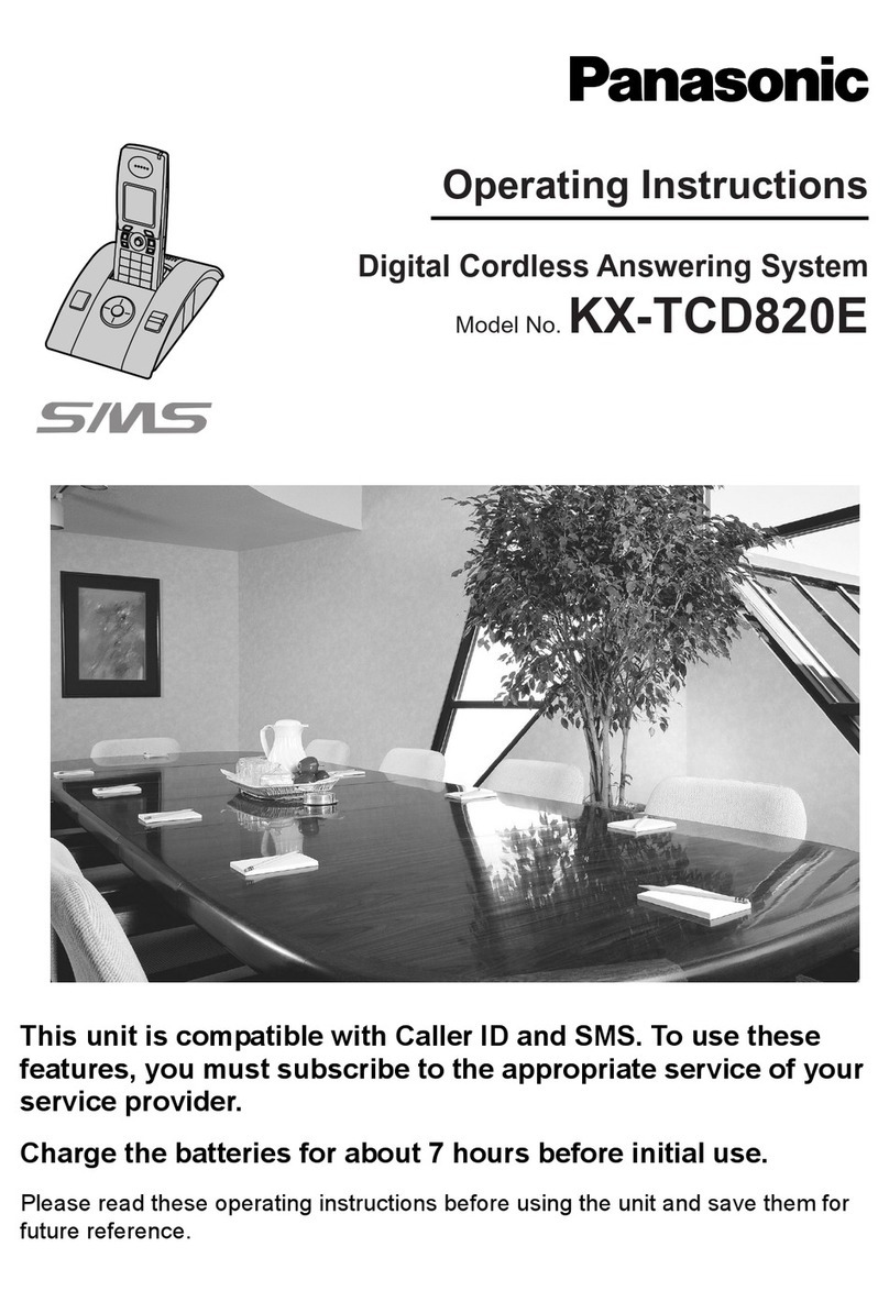 Panasonic KX-TCD820E operating instructions