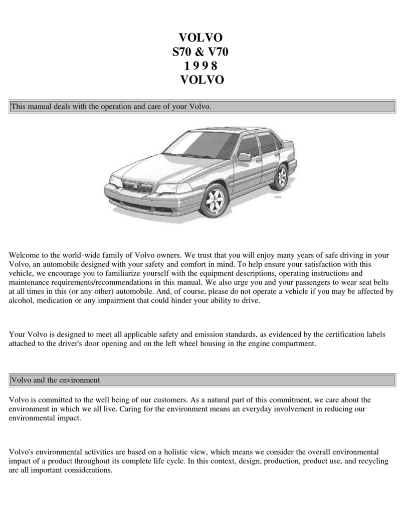Volvo 1998 V70 User manual