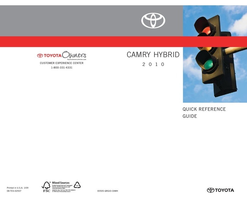 Toyota 2010 Camry Hybrid Quick reference guide
