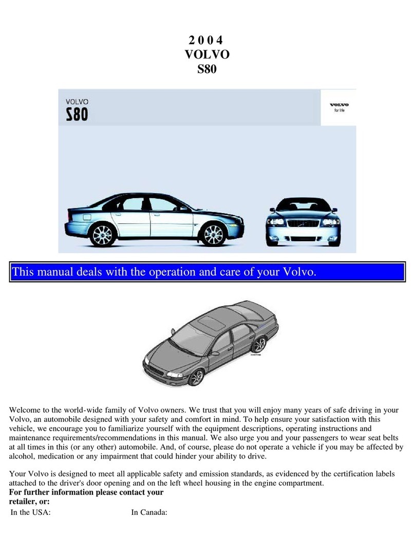 Volvo 2004 S80 Operation and care manual