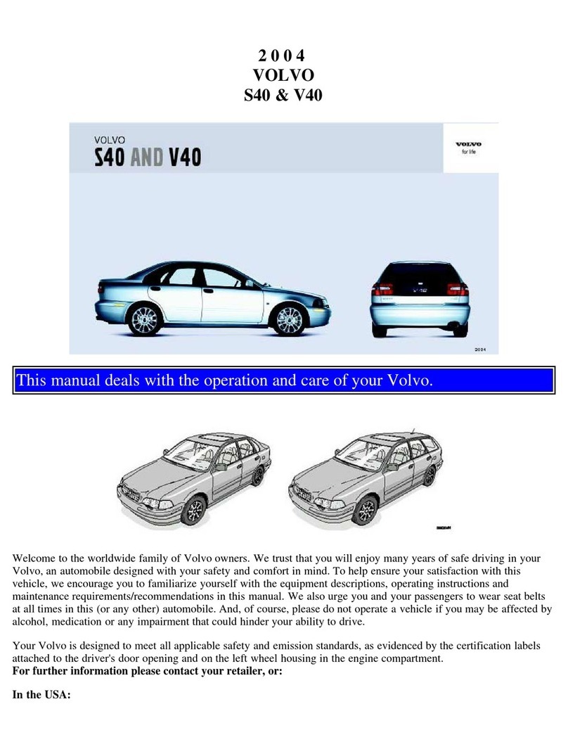Volvo 2004 V40 Operation and care manual