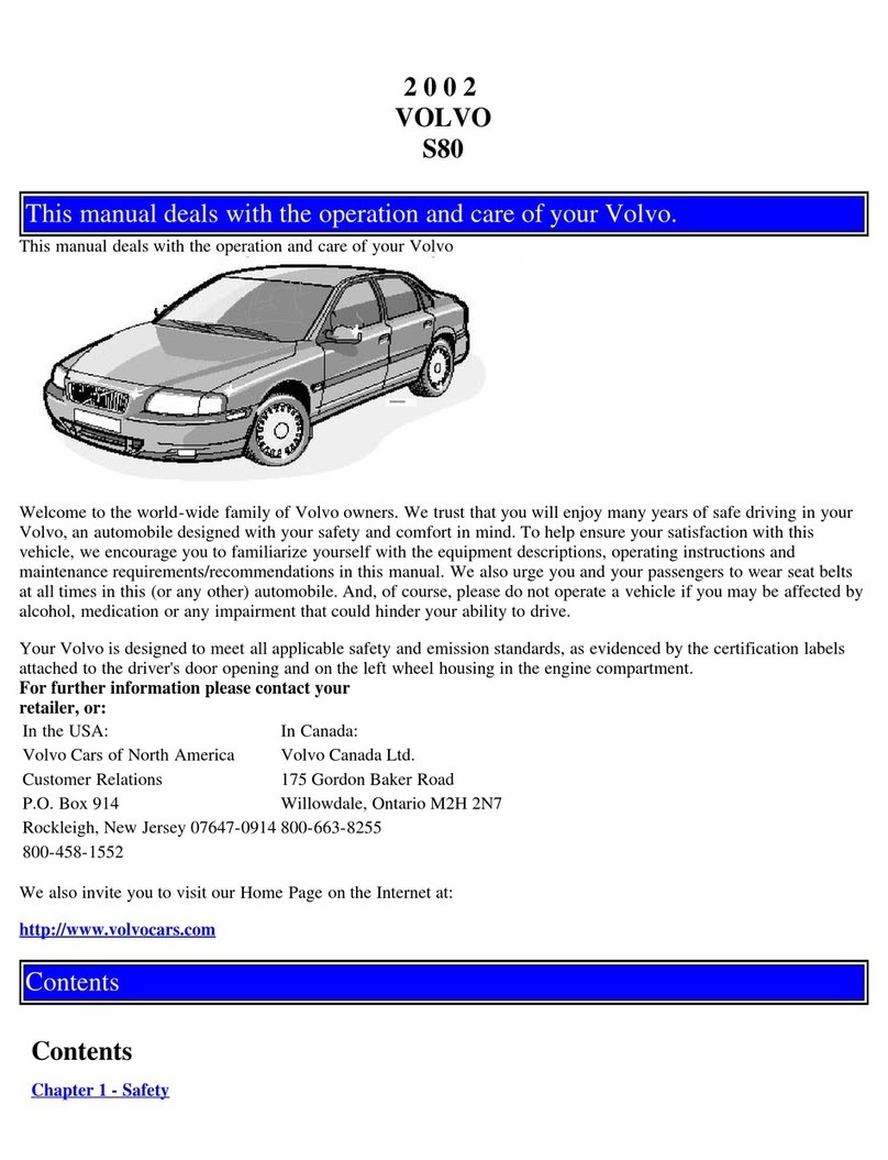 Volvo 2002 S80 User manual