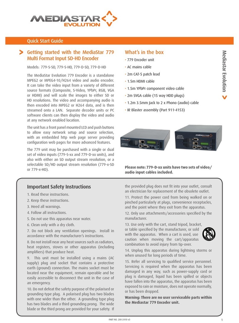 Mediastar 779-D-HD quick start guide