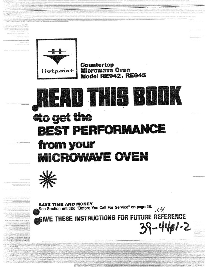 Hotpoint RE942 User manual Hotpoint RE942 User manual